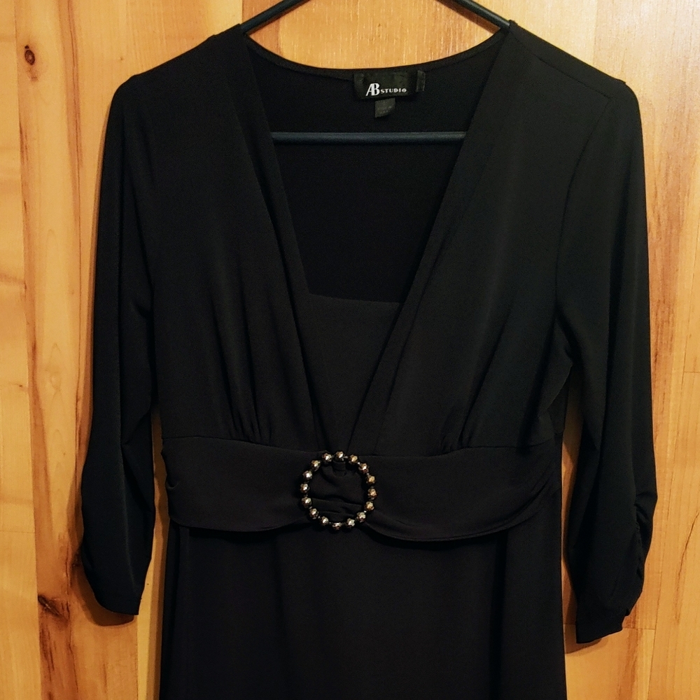 Vintage AB Studio Womens L Blouse Black